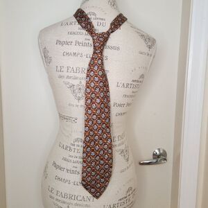 Vintage Silk Tie Brown & Blue